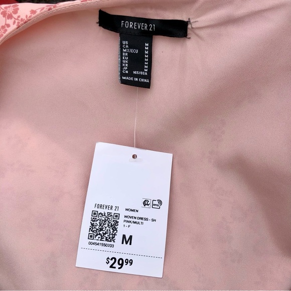 NWT F21 tie front ruffle mini dress - Picture 4 of 8